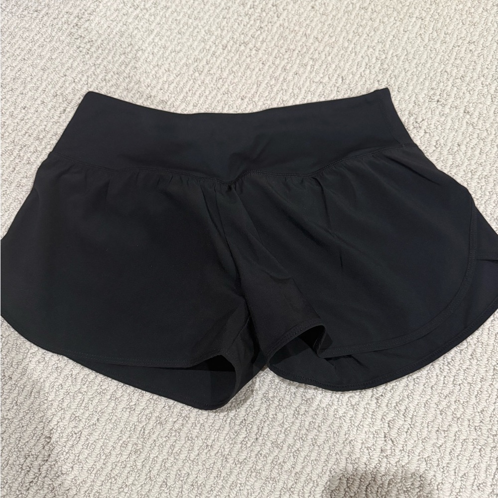 ZYIA Black Athletic Run Shorts with Wide Waistband